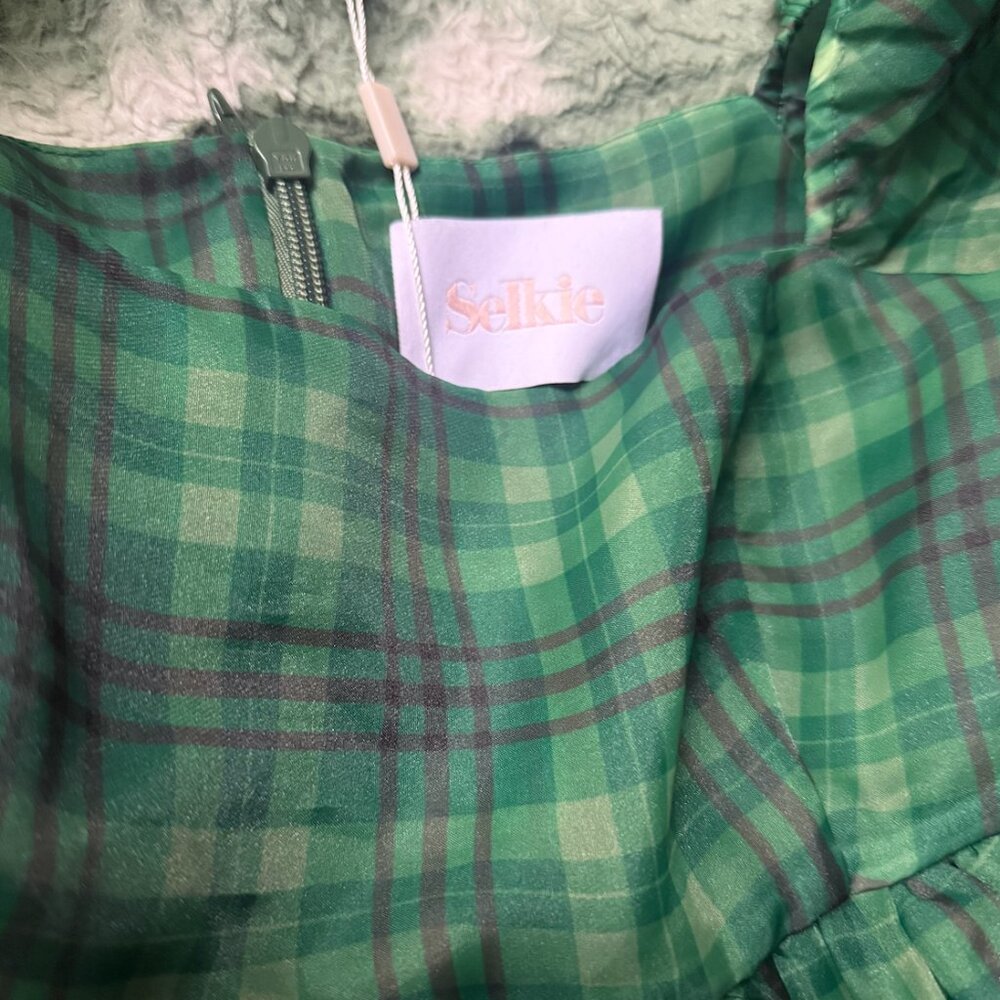 NWT Selkie The Beth Plaid Puff Dress size M - Picture 5 of 7